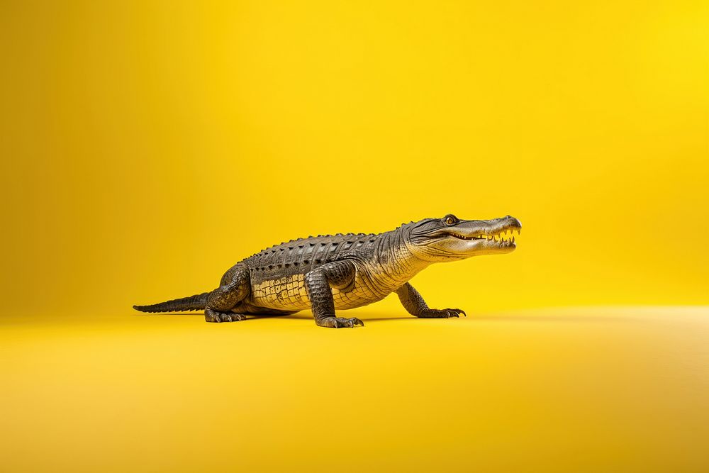 Alligator reptile animal lizard. AI generated Image by rawpixel.