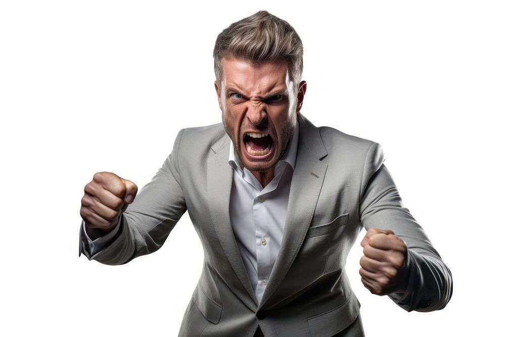 Shouting adult angry man. AI generated Image by rawpixel.