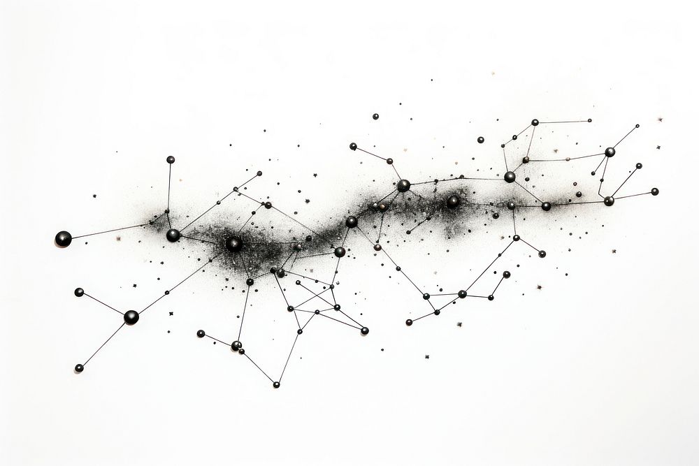 Constellation backgrounds white background splattered. AI generated Image by rawpixel.