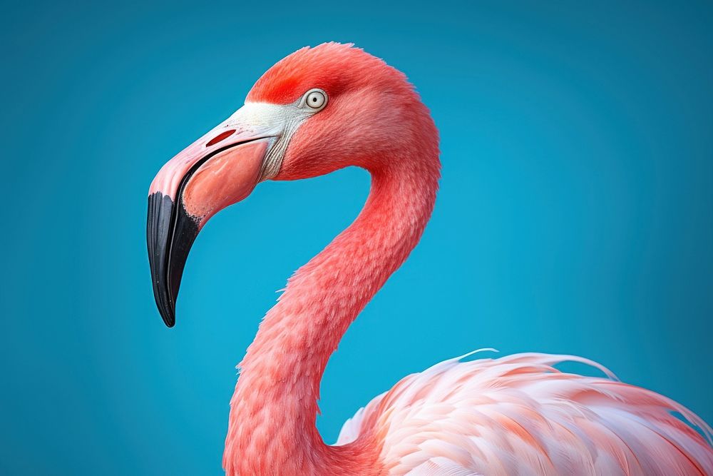 Flamingo animal bird beak. 