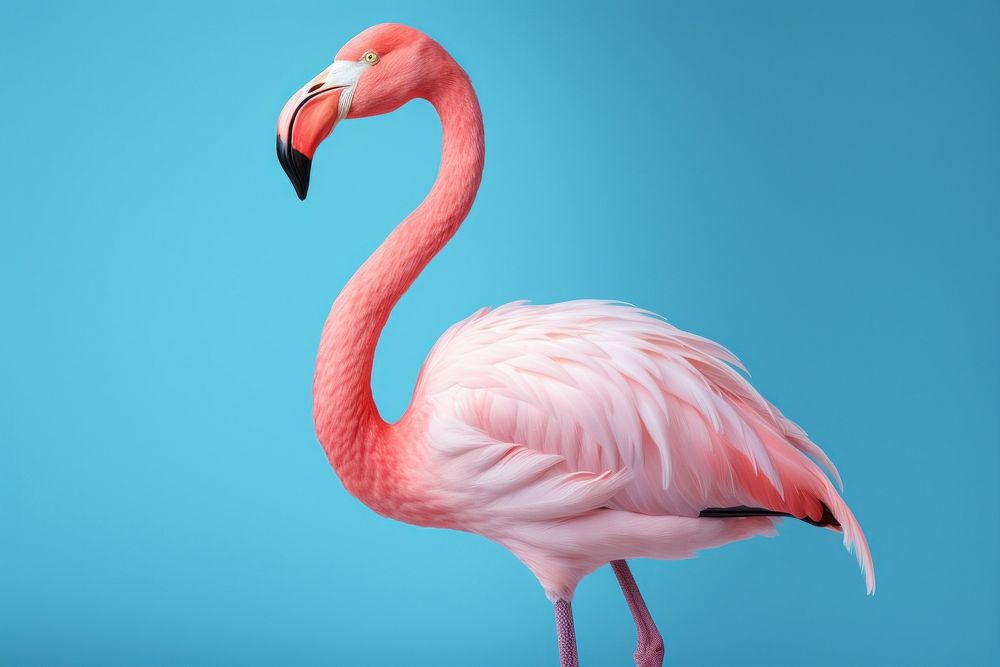 Flamingo animal bird beak. 