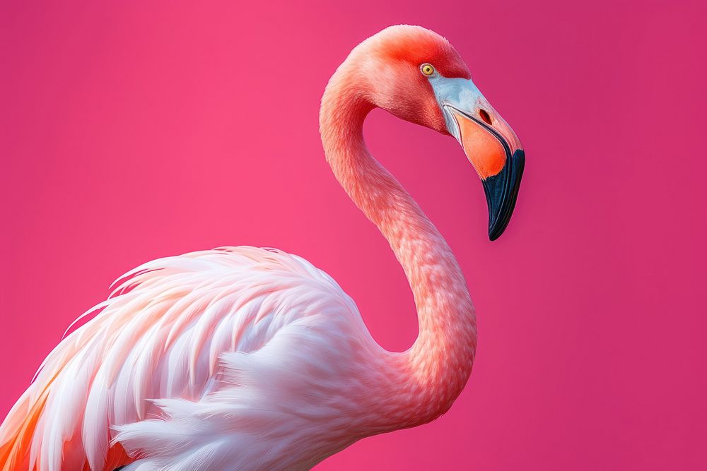 Flamingo animal bird beak. 