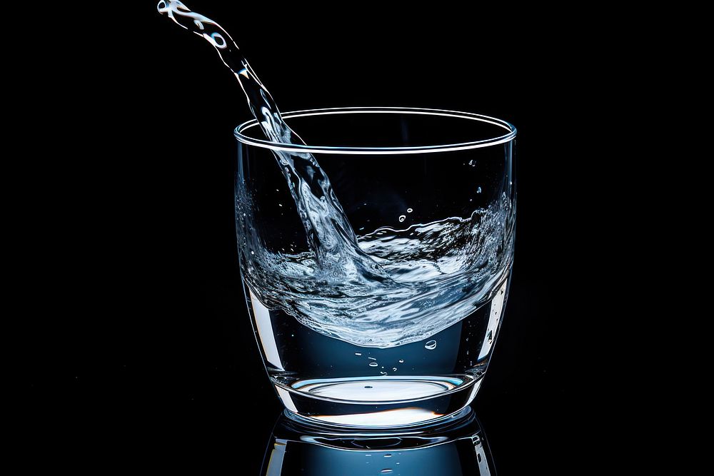 Glass water drop refreshment. AI generated Image by rawpixel.