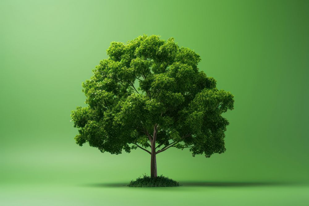 Green tree plant tranquility. AI generated Image by rawpixel.
