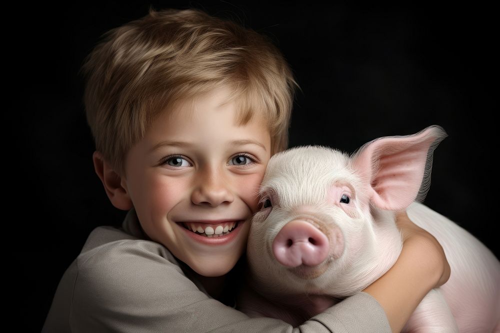 Pig mammal animal baby. AI generated Image by rawpixel.