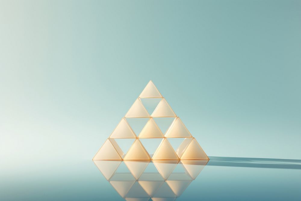 Pyramid transportation reflection simplicity. AI generated Image by rawpixel.