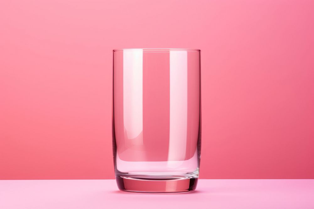 Glass vase pink transparent. AI generated Image by rawpixel.