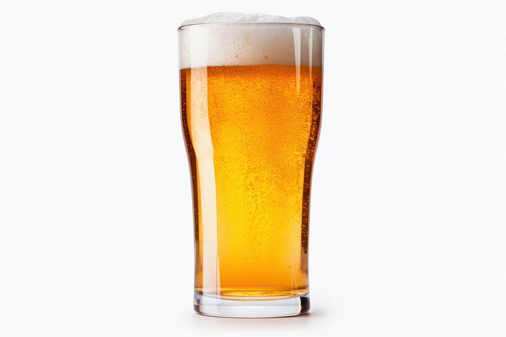 Glass beer lager drink. 