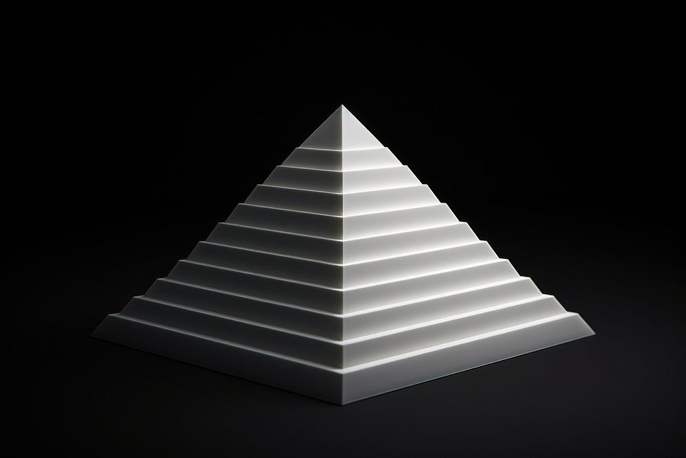 Architecture pyramid white black. AI generated Image by rawpixel.