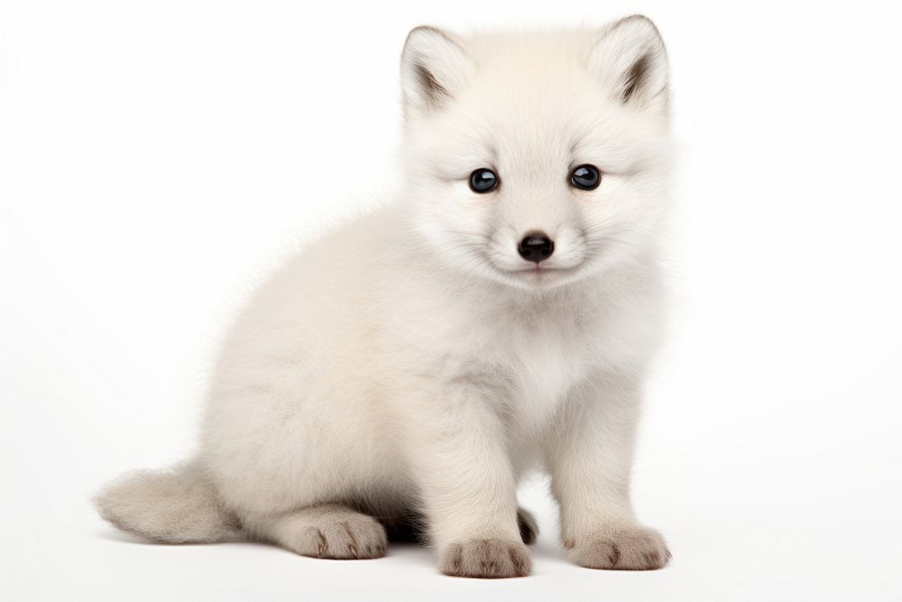 Baby arctic fox wildlife mammal animal. AI generated Image by rawpixel.