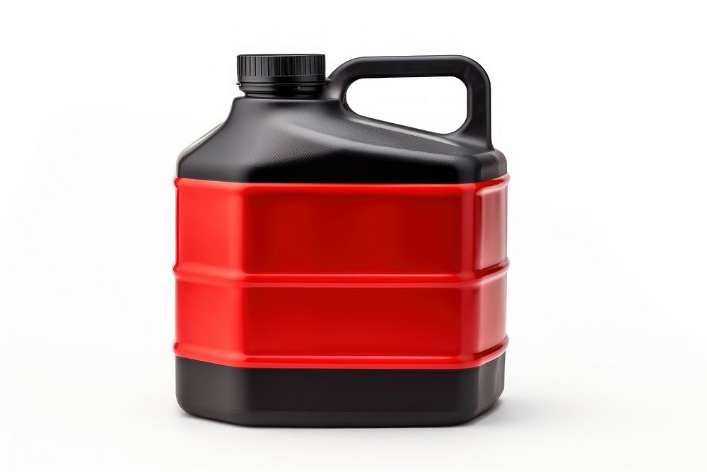 Car oil canister bottle red white background. AI generated Image by rawpixel.