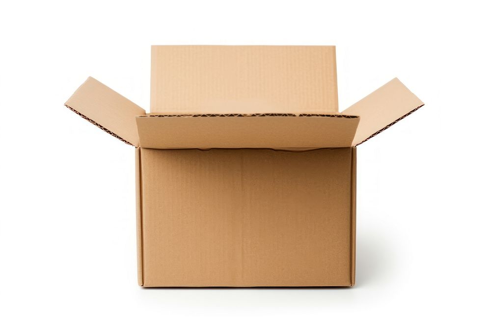 Carton cardboard box white background. AI generated Image by rawpixel.