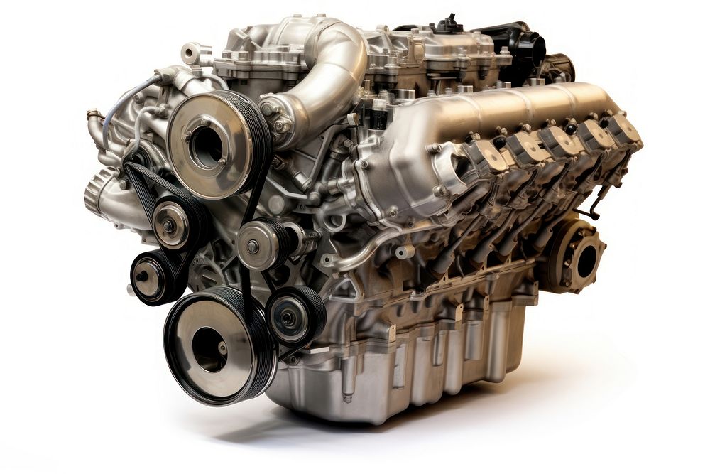 Car engine white background technology equipment. AI generated Image by rawpixel.