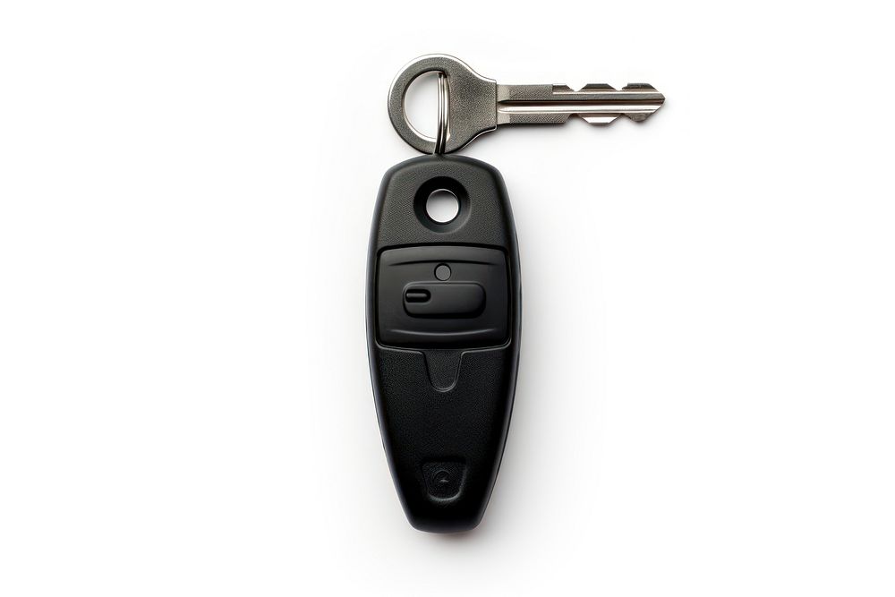 Car key white background keychain weaponry. AI generated Image by rawpixel.