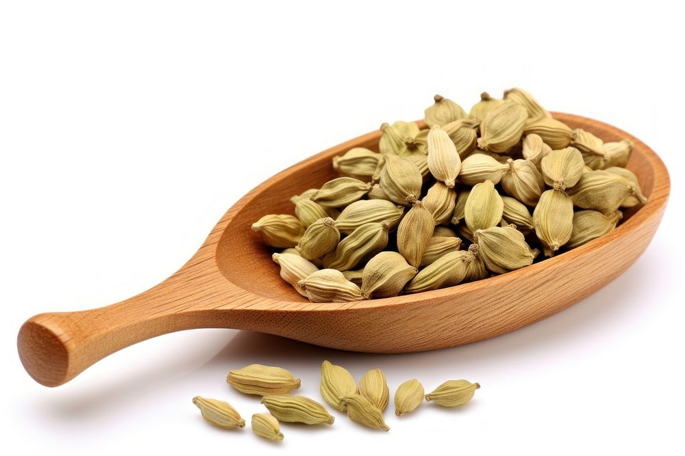 Cardamom food white background ingredient. AI generated Image by rawpixel.