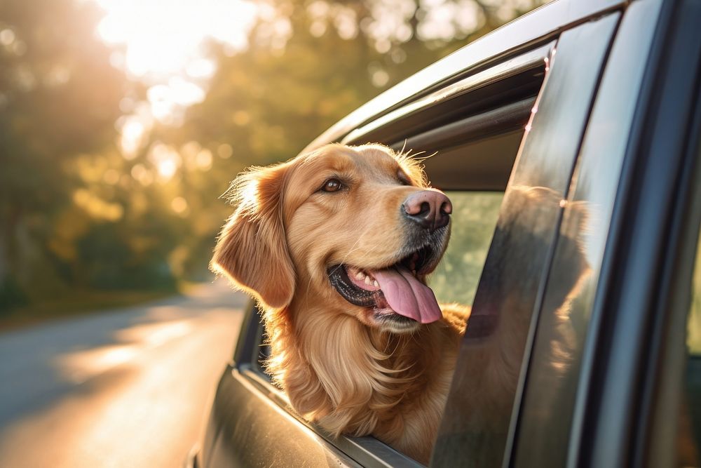 Car retriever vehicle mammal. 