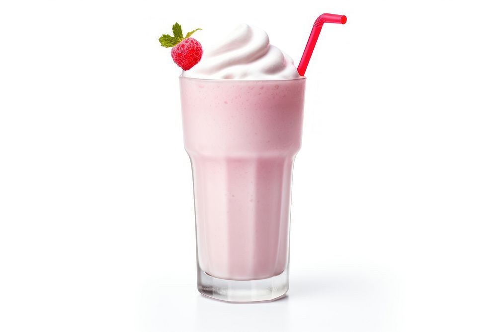 Pink milkshake smoothie dessert berry. AI generated Image by rawpixel.