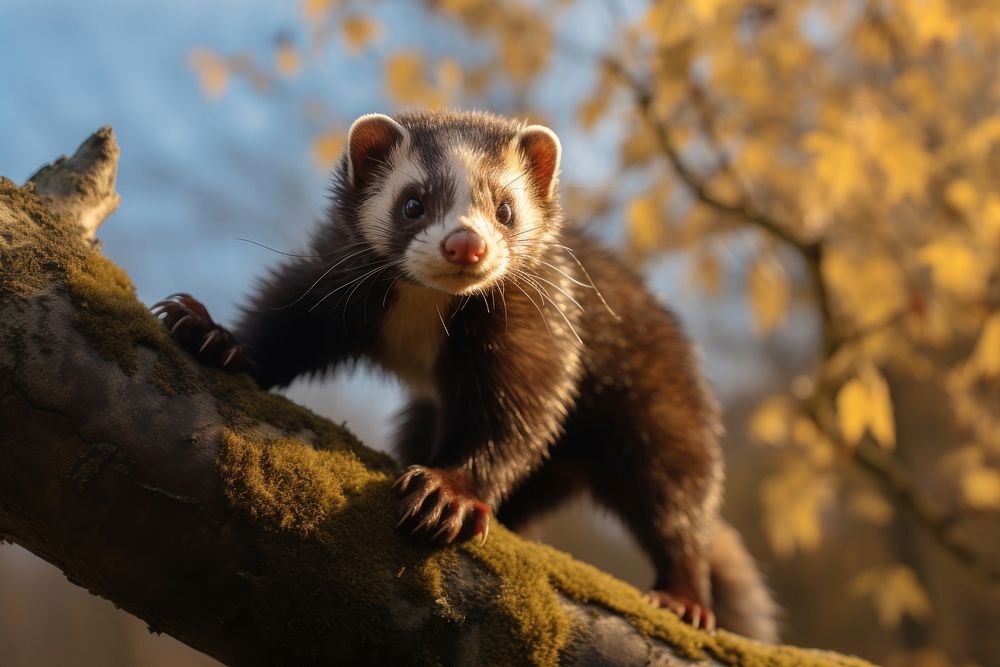 Climbing animal mammal branch. 