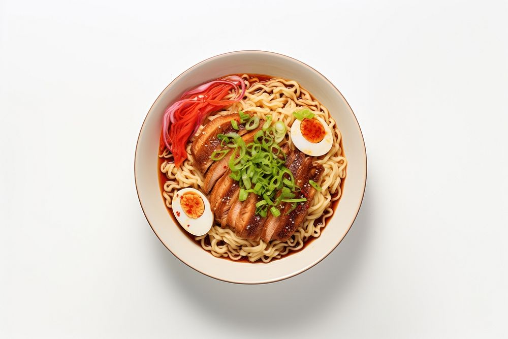 Noodle ramen plate food. AI generated Image by rawpixel.