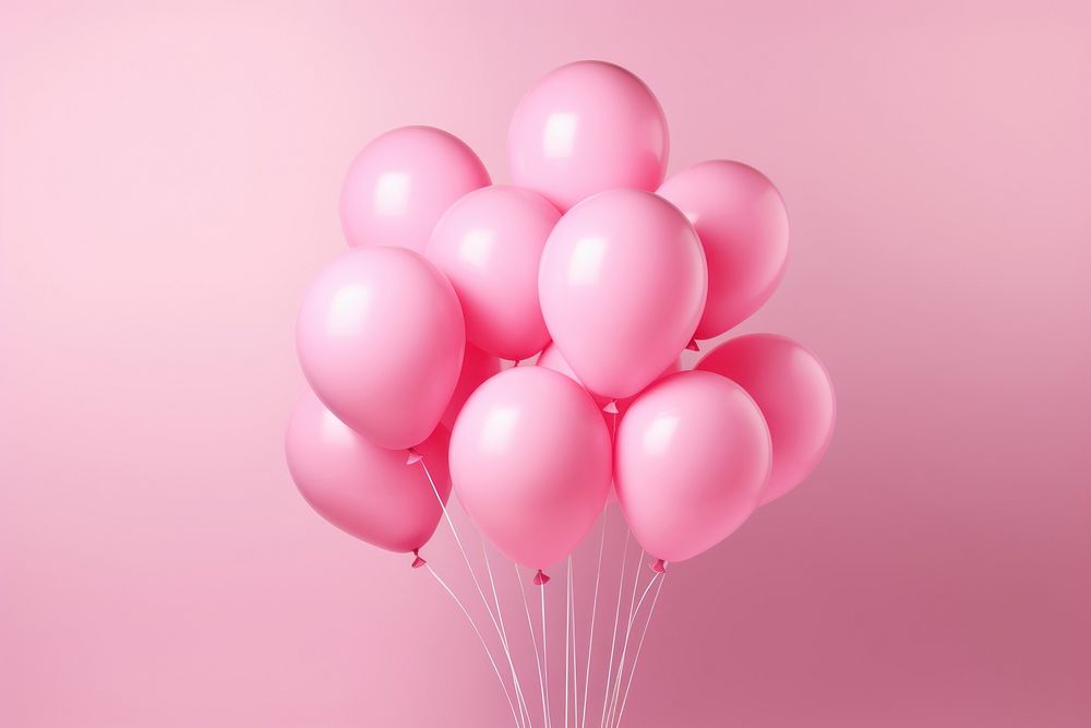 Balloon pink pink background anniversary. AI generated Image by rawpixel.