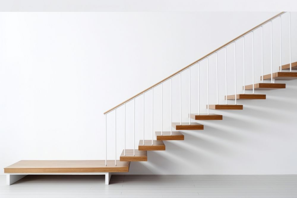 Staircase architecture handrail stairs. AI generated Image by rawpixel.