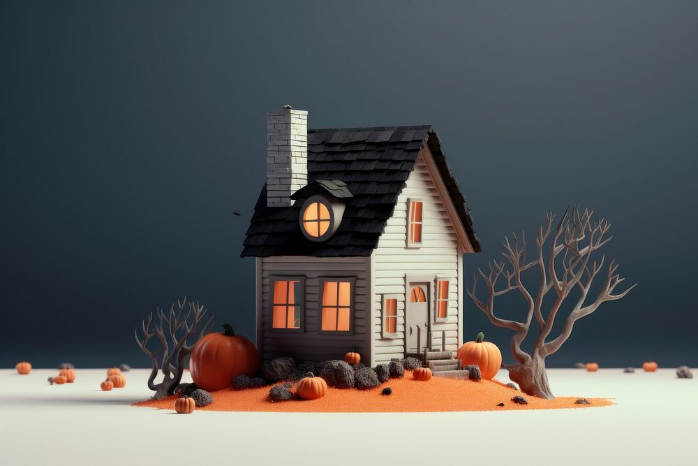 House architecture halloween building. AI generated Image by rawpixel.