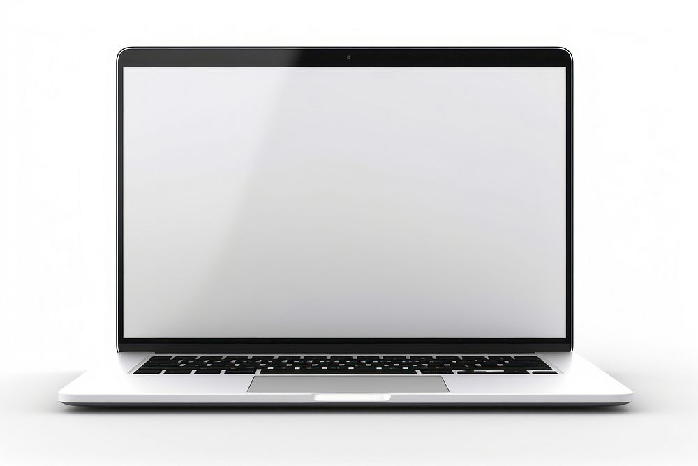 Computer laptop white background portability. AI generated Image by rawpixel.