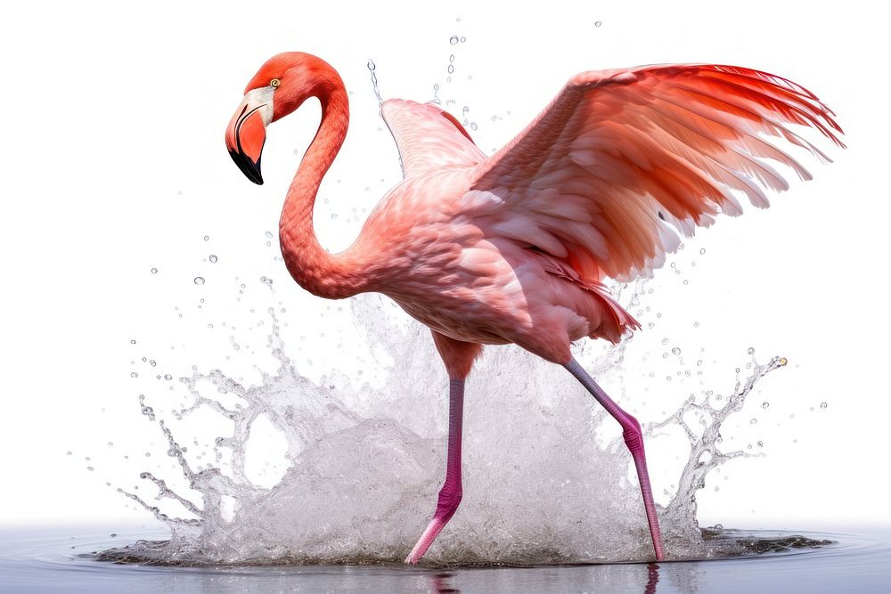 Flamingo animal bird pink. AI generated Image by rawpixel.
