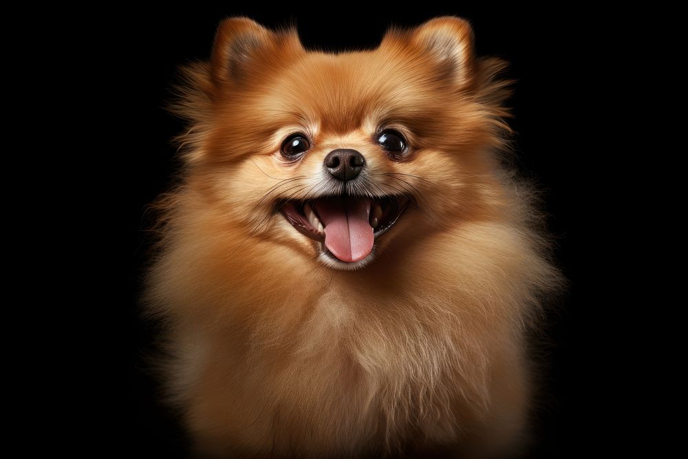 Dog pomeranian mammal animal. AI generated Image by rawpixel.
