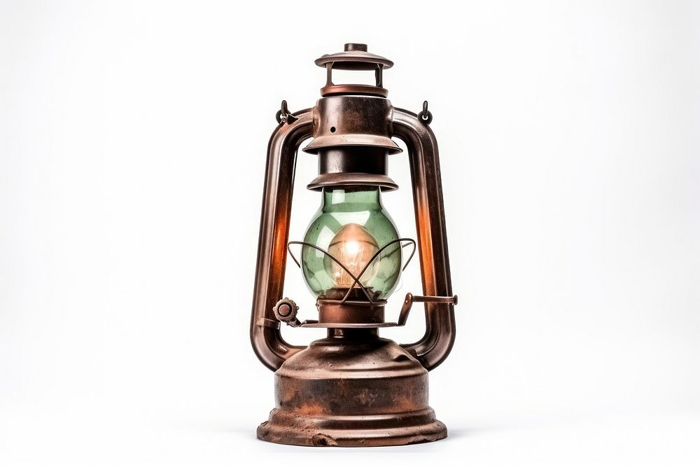 Lamp lantern white background illuminated. AI generated Image by rawpixel.