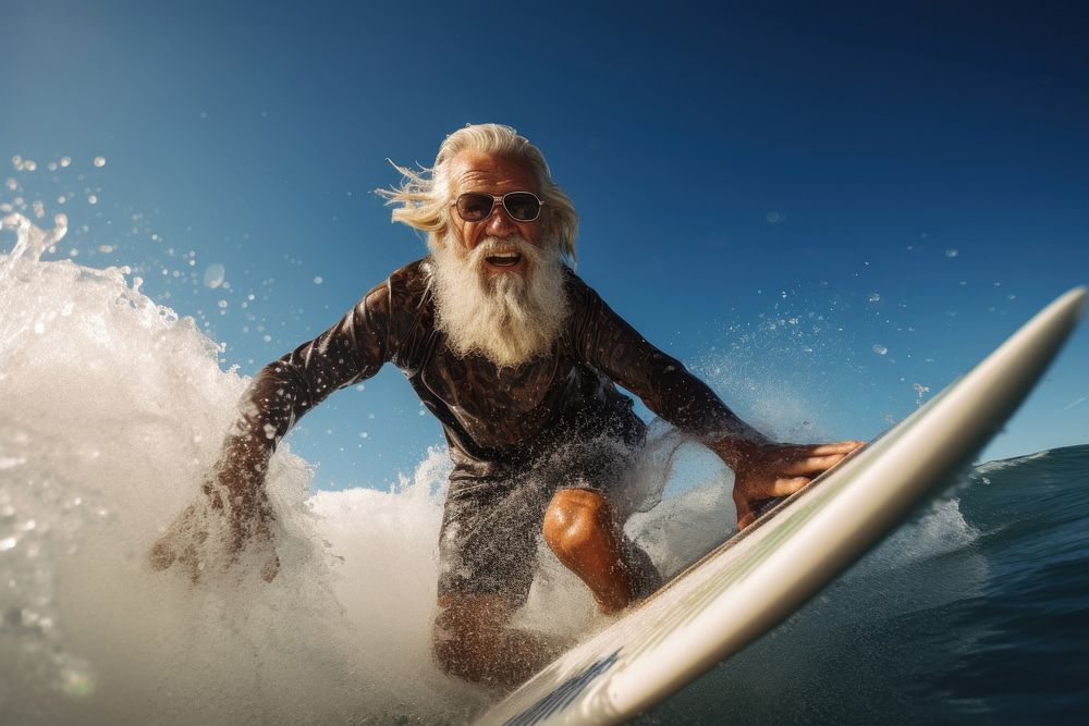 Surfing sports surfboard outdoors. AI generated Image by rawpixel.