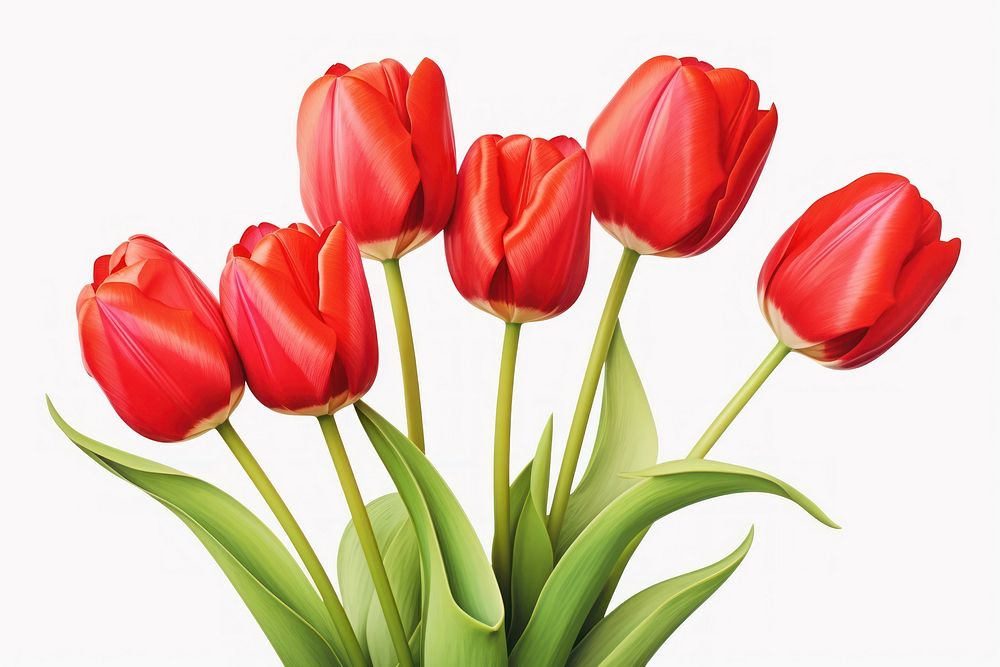 Flower tulip plant red. AI generated Image by rawpixel.