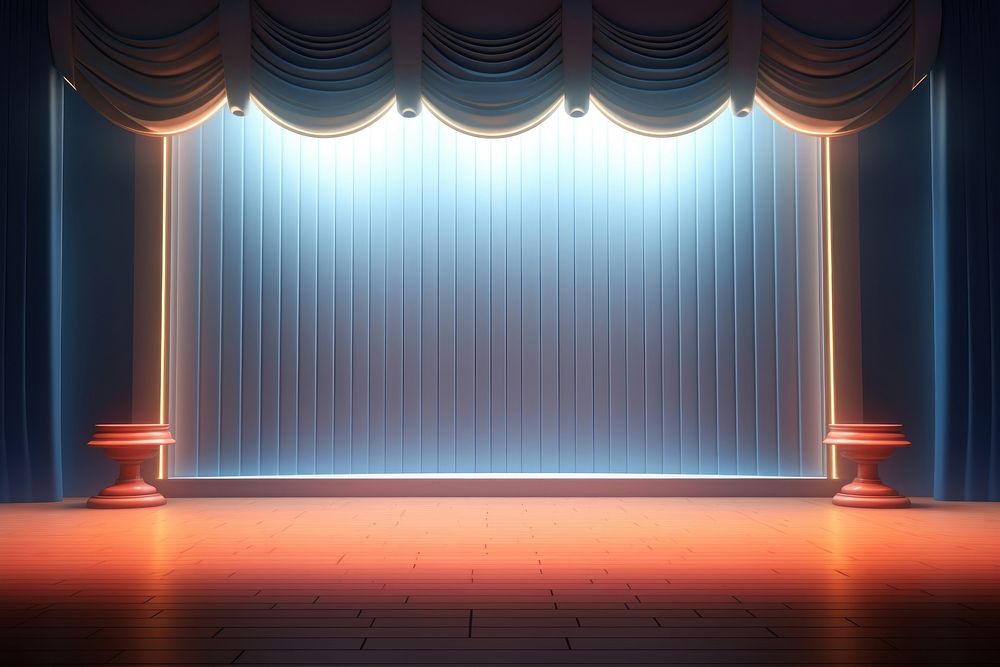 Lighting stage indoors theater. 