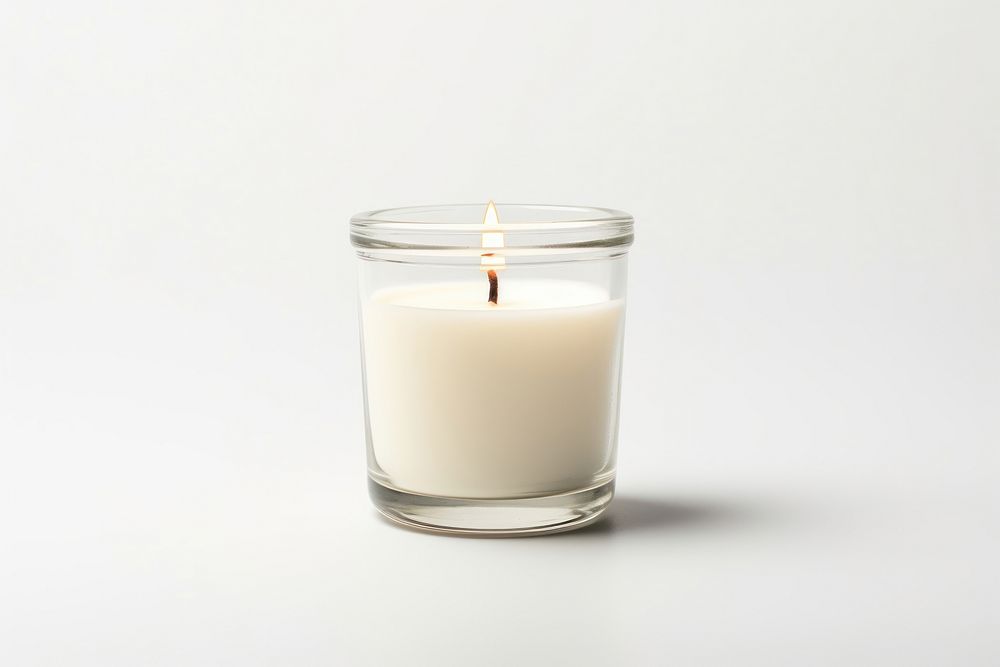 Candle milk white background simplicity. 