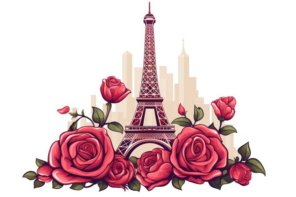 Flower tower rose architecture. AI generated Image by rawpixel.