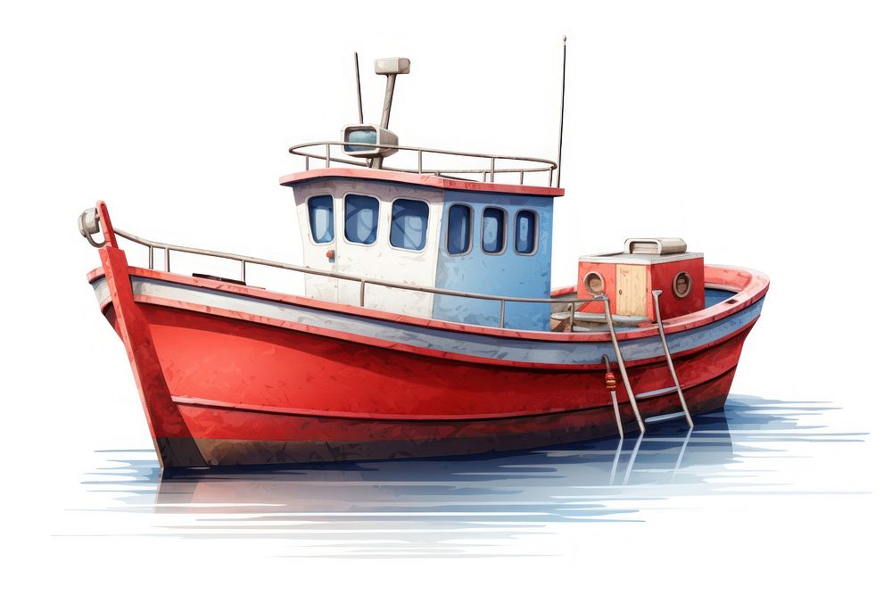 Boat watercraft vehicle tugboat. AI generated Image by rawpixel.