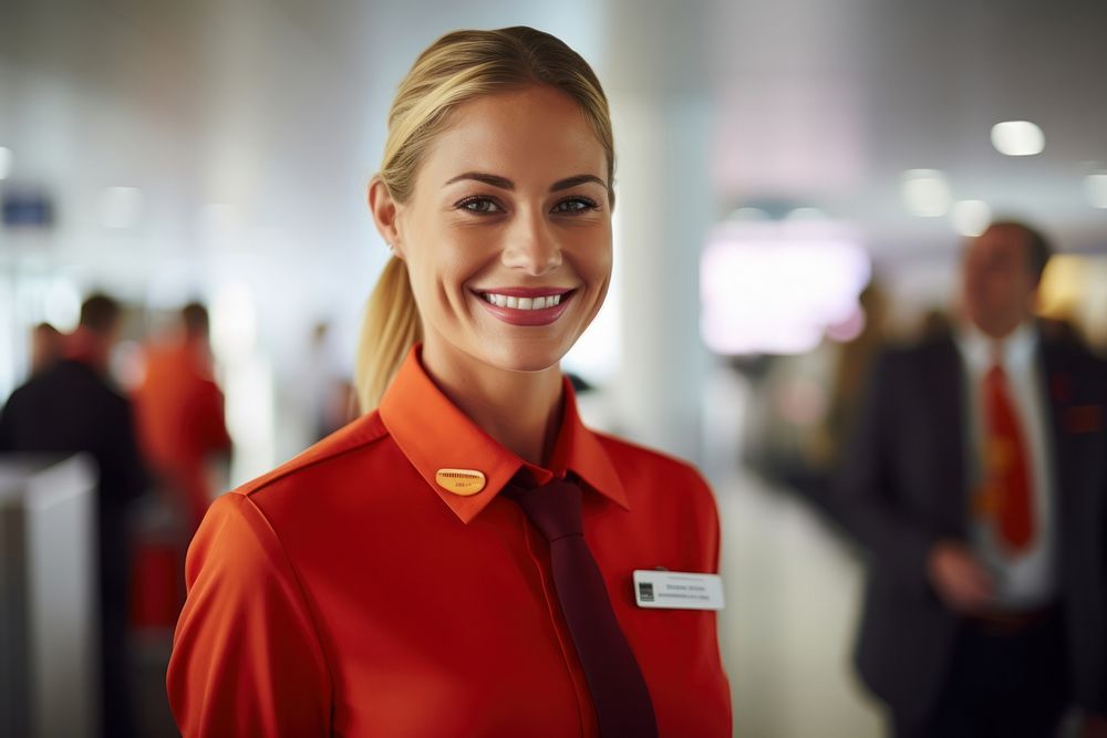 Portrait standing smiling adult. 