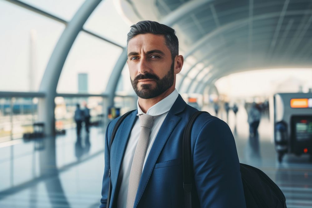 Airport travel adult man. AI generated Image by rawpixel.