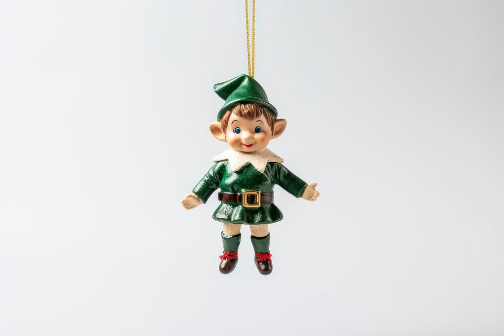 Doll toy elf white background. AI generated Image by rawpixel.