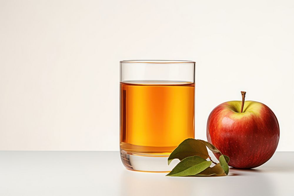 Apple juice glass drink. 