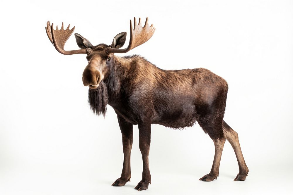 Wildlife animal mammal moose. AI generated Image by rawpixel.