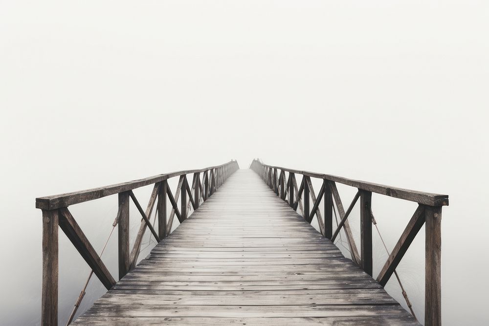 Bridge boardwalk wood pier. 