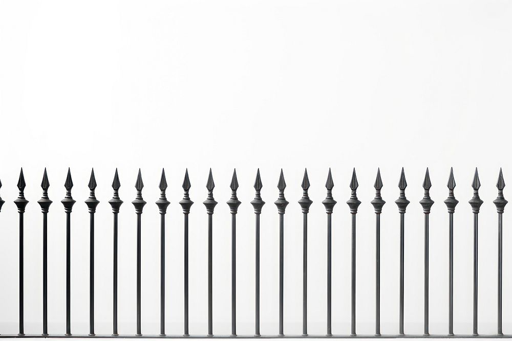 Fence backgrounds metal white background. AI generated Image by rawpixel.