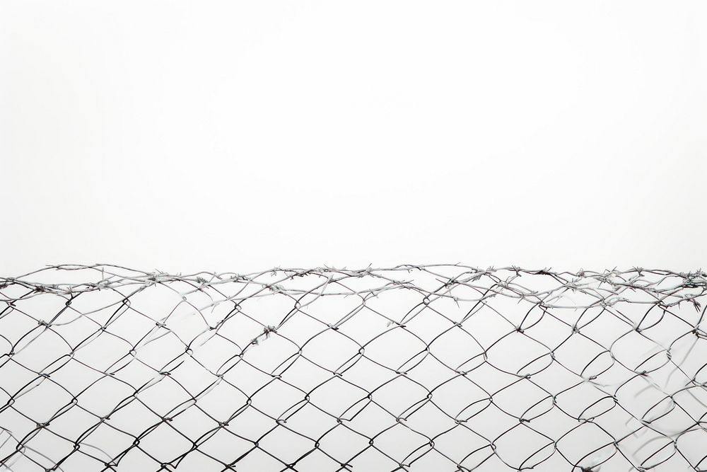 Fence wire backgrounds white. AI generated Image by rawpixel.