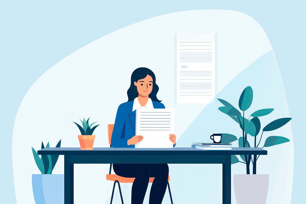Working table adult woman. AI generated Image by rawpixel.