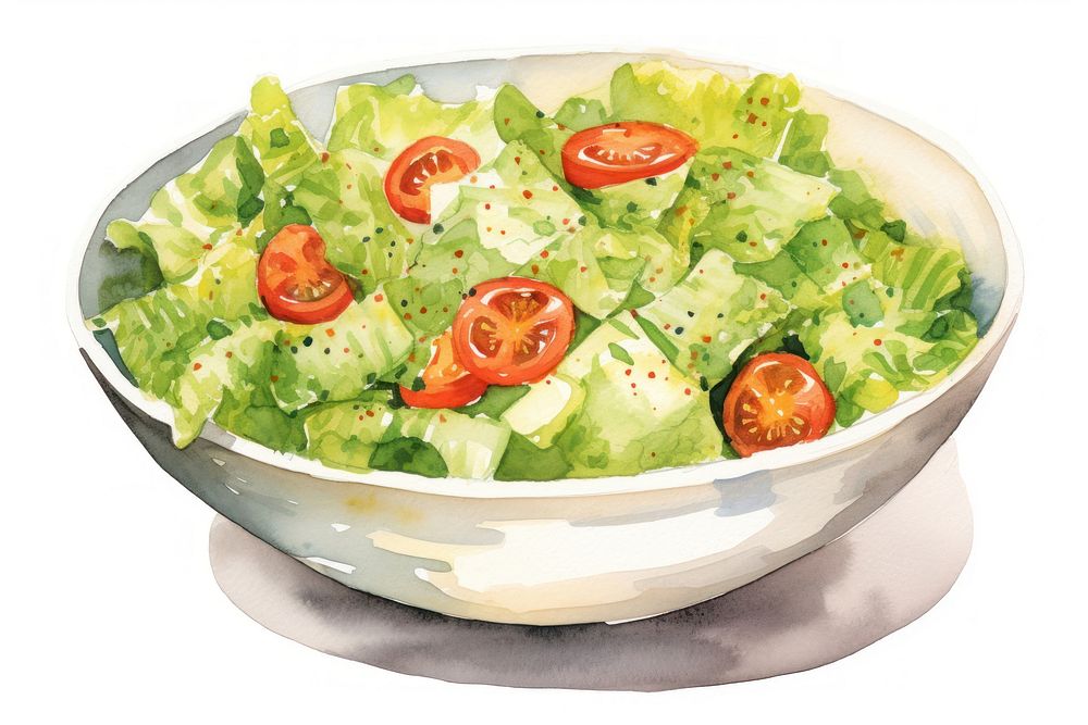 Vegetable lettuce salad plate. 