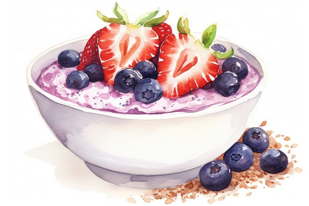 Blueberry Dessert Fruit Food. Ai 