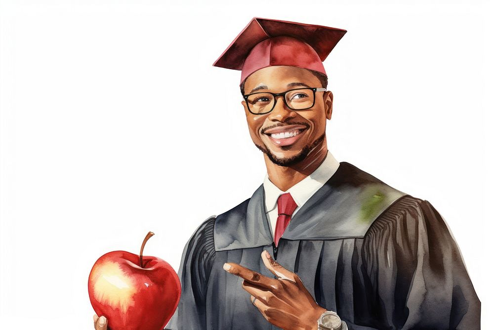 Graduation portrait student glasses. AI generated Image by rawpixel.