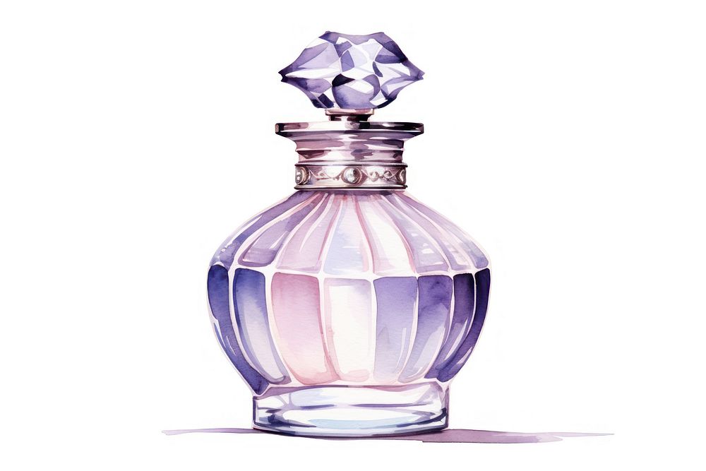 Perfume bottle white background creativity. AI generated Image by rawpixel.
