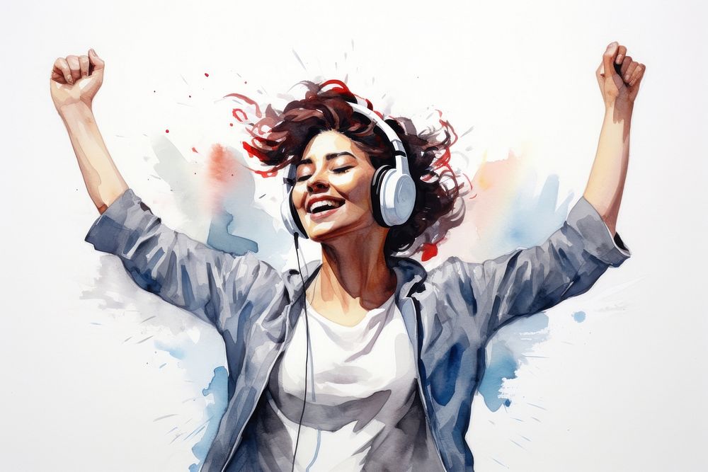 Headphones portrait person adult. AI generated Image by rawpixel.
